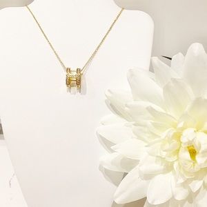 18k H letter pendant necklace